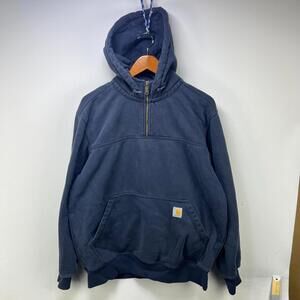 Carhartt Rain Defender Quarter Zip Hoodie Gray Large